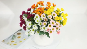 28 Heads Artificial Daisy Silk Flower Bouquet for Wedding Table Centerpiece Home and Party Decoration Valentines for Decoration