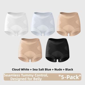 MiiOW | Seamless Tummy Control Womens Underwear Thin High Waist Ice Silk Antibacterial