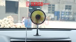DERISO F408 Car folding fan Silicone Hose Fan Multi Angle Adjustable Usb Fan Car