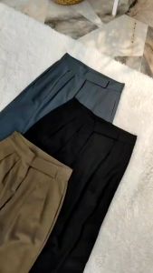 MK Korean Suit Pants Women / seluar slack wanita hitam / seluar slack hitam straight cut / palazo slack (BL228)