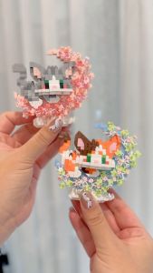 HAHA TOY Bricks Toys Mainan Balok Susun Kartun Mini Mainan Anak Mainan Edukasi DIY Pochacco Hewan