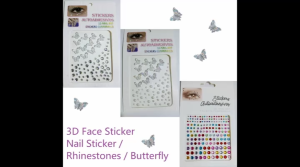 Self-Adhesive 3D DIY Sticker Stickers Auto Stick Rhinestone Self adhesive Rhinestones Pearl Butterfly face