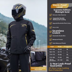 ZHENGYU | Rainproof Suit for Cyclists Detachable Design