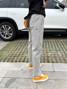 Quần Dài Nam Mùa Hè Mỏng Màu Xám Nhạt Nhanh Khô Thể Thao Leo Núi Quần Dài Ống Đứng Cạp Vừa Quần Dài Thường Ngày