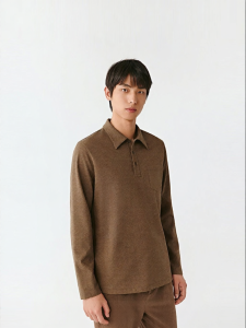 ICICLE | Slim Fit Long Sleeve Cotton Polo Shirt for Autumn