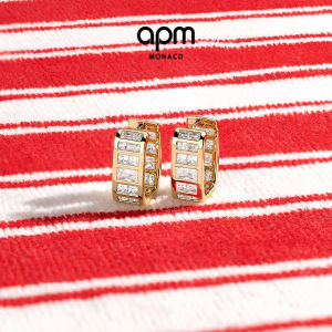 New Summer Gold Shiny Hoop Square Earrings