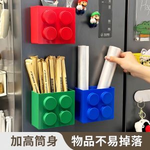 Cute Fridge Magnet Storage Box Wall Hanging Message Board Decorative Rack Adorable Refrigerator Sticker Home Decor Accessories