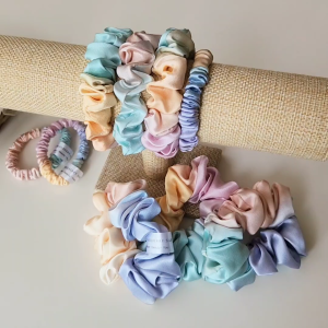 Natural Mulberry Silk Scrunchies Multi Colour Range For Hair Care Soft and Smooth Hair Accessories