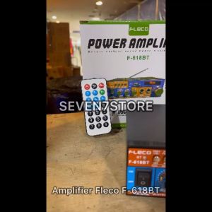 Ampli Fleco F-618 BT Power Amplifier AC DC Bluetooth USB FM SD Mp3 - Power Amplifier Fleco F 618BT - Amplifier FLECO F-618BT Bluetooth Stereo Karaoke + Mp3 player + FM Radio - AMPLIFIER BLUETOOTH - AMPLIFIER RUMAHAN