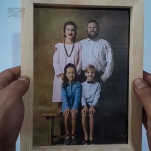 SidsPrint Cetak Foto Kayu 6R + Pigura Kayu Jati Belanda | Bingkai Foto Kayu | Frame Gift Unik
