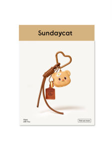 SundayCat Collaborative Butter Bear Backpack Keychain Doll Couple Car Keychain 2025 New Model Fashionable Bag Accessories