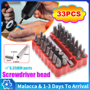 33Pcs/set Screwdriver Bits Set Tamper Proof Bit Set Hex Cross Cross Bits Inside hexagon hexagonal plum screwdriver Bits a word batch head