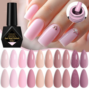 10ml Nude Pink Gel Nail Polish Gel Long-Lasting Semi Permanent Nail Gel Soak Led/UV Gel Nail Polish Nail Art Nail Salon at Home