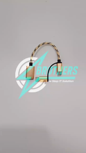 Kabel OTG Multifungsi 2in1 Desain Elegan Warna Lemon Yellow untuk Micro/Type-C