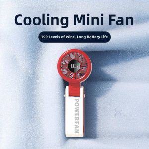 DANBIYIN | Rechargeable Digital Display Folding Turbine Strong Wind Long Battery Fan