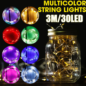 3M/30LED Copper Wire Lamp Battery Box Christmas Tree Wreath Fairy Lamp Wedding Holiday Party Home Decoration