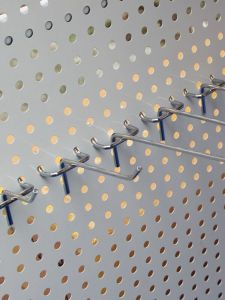 Supermarket Tripod Hook Bold Shelf Hook Hole Hook Hole Plate Hook Ornament Stainless Steel Color Pegboard Hook