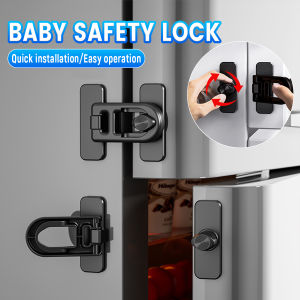 ZEO Refrigerator Lock Child Safety Protection Refrigerator Lock Anti-Clamp Easy Installation White/Black