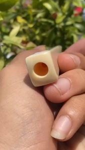 Pipa Gading Asli Lokal Kotak 10cm Bening Tebal & Mulus