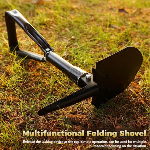 1pc Multifunctional Folding Shovel Survival Spade With Camouflage Outer Bag Outdoor Adventure Camping tool