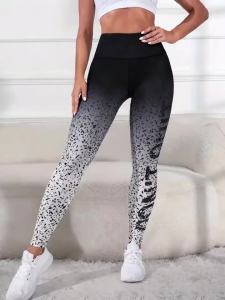 Womens High Waist Hip Lift Gradient Color Yoga Pants Leggings Tight Slim Fit Gym Running Fitness Soft Comfortable Pants