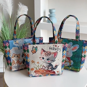 Túi Tote Canvas Họa Tiết Dễ Thương – Phụ Kiện Không Thể Thiếu Cho Nàng Năng Động LX410