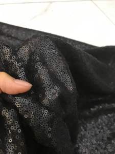 Vải kim  sa đen tuyền co giãn nhẹ đẹp sang (khổ 1m5)may đầm váyđầm body áo kiểu thời trang