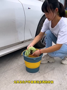 พับได้ถังเก็บน้ํา  พับได้ถังพลาสติก พกพาสะดวกพลาสติกหนา  10L/16.8L