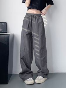 High Waist Wide Leg Casual Pants Womens Summer plus Size Pear Shape Loose Slimming Pants Quick Dry Workwear Trousers