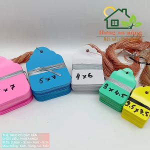 Sét 100 thẻ treo kèm sẵn dây dùng ghi nhớ tên giống cây trồng - size 2.5x3.5cm 3x4.5cm 4x6cm 5x7cm