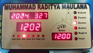 Sonifer Jam Adzan Mini Jam Sholat Digital 5 Waktu Otomatis FREE CUSTOM NAMA