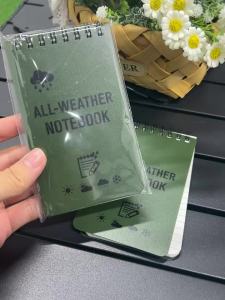 Waterproof Notebook Tactical All-Weather Spiral Memo Paper Notepad with Waterproof Grid for Outdoor Activities Recording 3"x5"