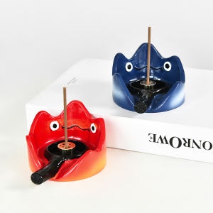 Anime Peripheral Howls Mobile Castle Cartoon Cute Calcifer Inserting Incense Intocandlestick Holder Desktop Decoration