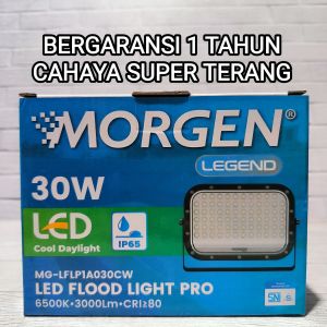 MORGEN SOROT LED FLOOD LIGHT PRO 30W 30 WATT CAHAYA PUTIH IP65 SNI GARANSI 1 TAHUN BAGUS KUALITAS TERJAMIN