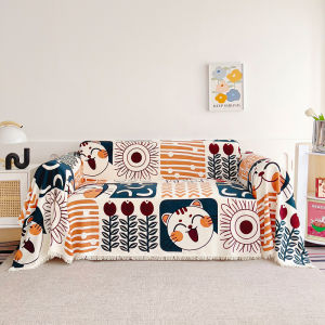 【16 Styles】Blanekets Plaid For Nordic Ins Wind Summer Universal Beds Sofa Bed Decorative Boho Sofa Cover Throw Blanket Picnic With Tassel