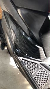 HONDA CLICK V2 UNDERSEAT GARNISH CARBON WITH LOGO C-8419 / SIDE ENGINE GARNISH FOR CLICK V2 1PAIR SPEEDMOTO