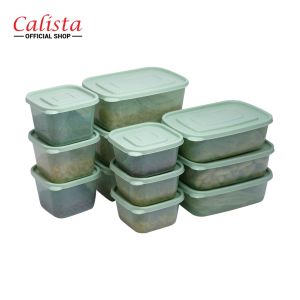 CALISTA RUMOI SOFT COLOR SET 12 PCS FOOD CONTAINER MAKANAN FOOD PREPARATION KONTAINER MAKANAN KULKAS