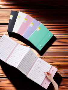 Kingjim KAKIKO Accordion Foldable Document Folder Large Format Expandable 16/24 Pocket Music Sheet Storage Writeable