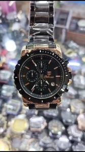 Jam Tangan Formal Pria Tetonis Japan Tali Rantai Tanggal Dan Crono Aktif Bonus Pulpen Dan Logam Mulia Free Box KP-6063