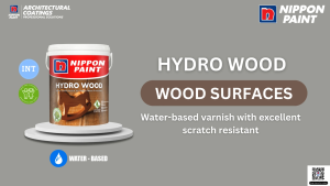 Nippon Hydro Wood 1L / 5L Satin Finish | Cat Varnish Asas Air Anti Calar Satin Finish 1L / 5L