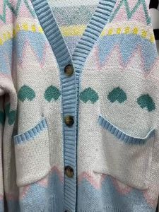 Áo Khoác Len Cadigan Nữ Dệt Kim Dáng Rộng Phong Cách Hàn Quốc