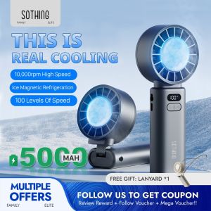 Sothing Engine IceZ High Speed Handheld Fan 100 Speed Folding Cooling Fan