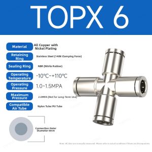 Airline Straight Through Three Way Changing Diameter Metal Coupling Connector