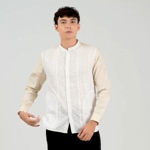 EDWIN JEANS - KOKO HOPKINS KHAKY Kemeja Lengan Panjang Baju Muslim Pria Top Man Muslim Shirt