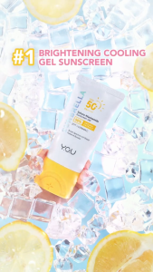 YOU Top 1 New Sunbrella Sakura-Niacinamide Brightening Sunscreen Gel 40ml SPF50+ PA++++ Glow Tone Up Sunblock