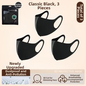 TEKANAI | Fashionable Black Reusable Cotton Mask for Fall and Winter | Trending Choice Alongside face mask for adults