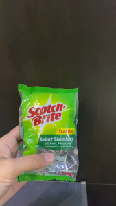 3M Sabut kawat scotch brite tapas stainless cuci piring
