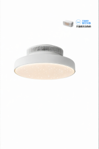 NSWR | Invisible Bladeless Wood Grain Ceiling Fan Light with Anti-Glare