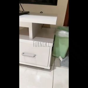 MEJA TAMU SERBAGUNA LUNAR CRETA WHITE MEJA TV RAK TV SERBAGUNA [PARBUB]