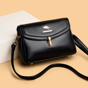 กระเป๋าสะพายข้างหนังแท้ Blue Kangaroo สำหรับผู้หญิงวัยกลางคน กระเป๋าสะพายข้างแบบสะพายข้างไหล่เดียว กระเป๋าสะพายข้างแบบนิ่มสำหรับฤดูร้อนปี 2025